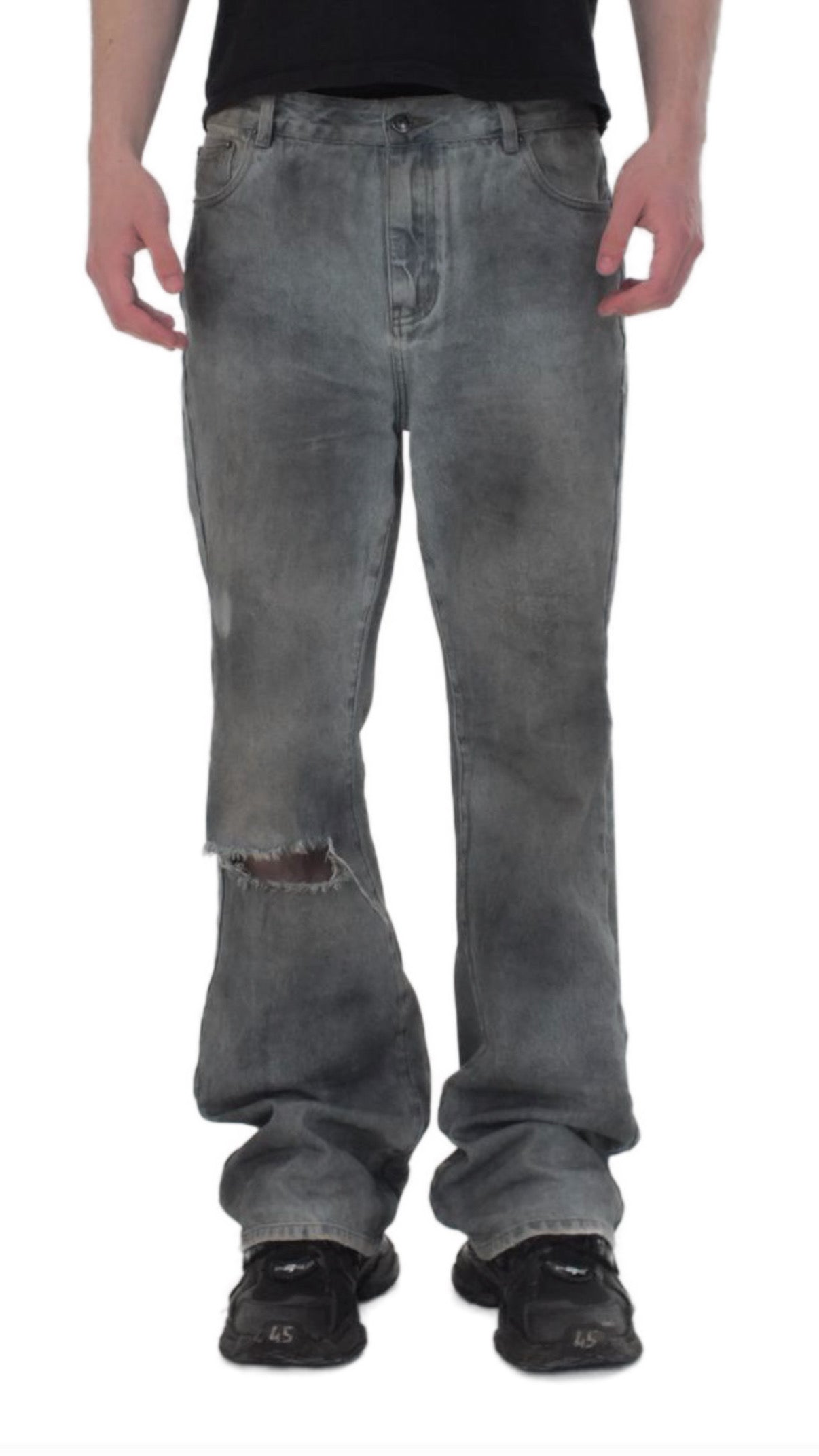MUD WASH FLARED DENIM