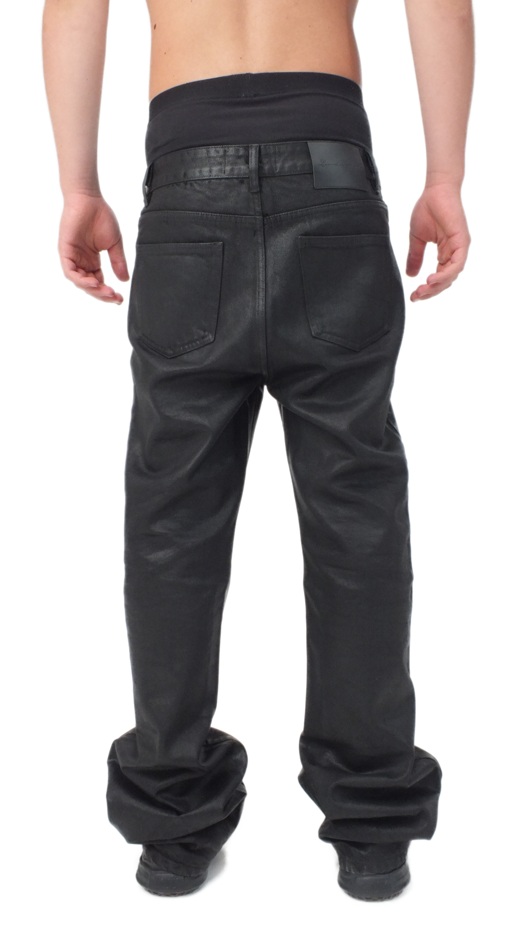 WAXED FLARED DENIM