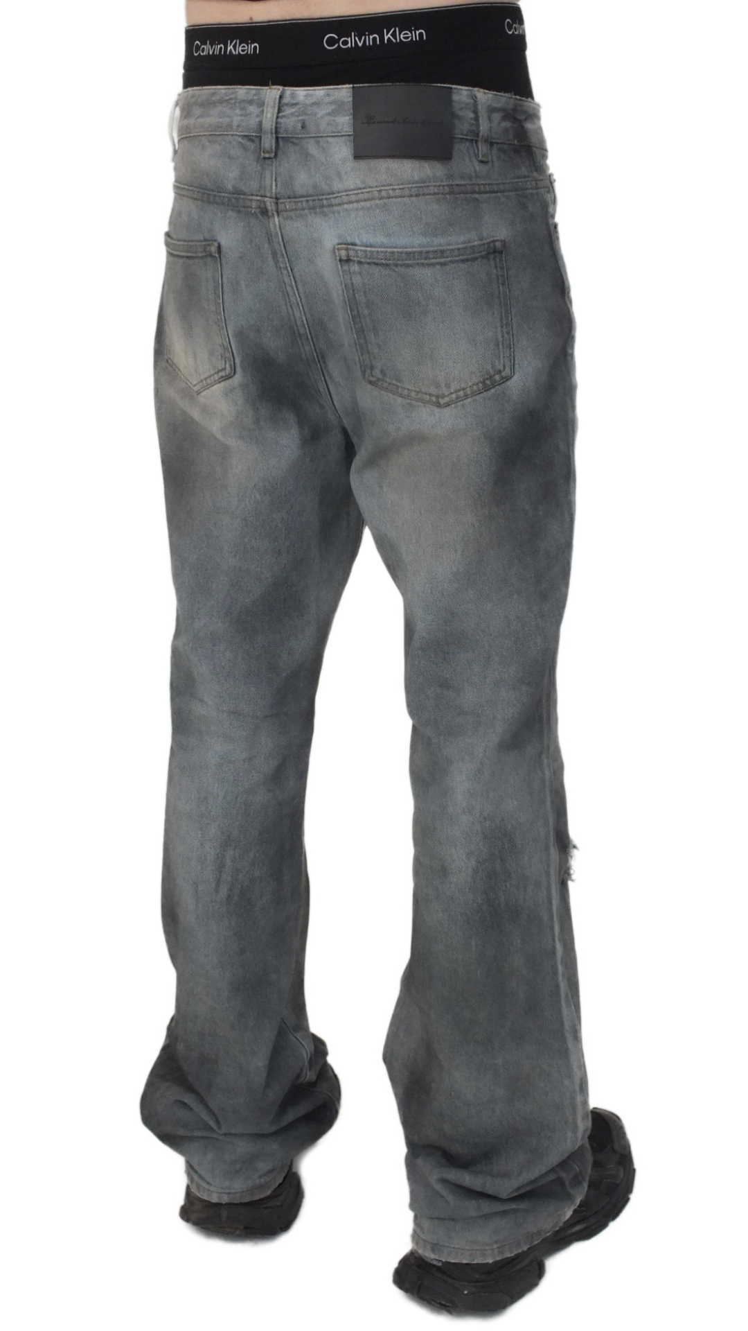MUD WASH FLARED DENIM
